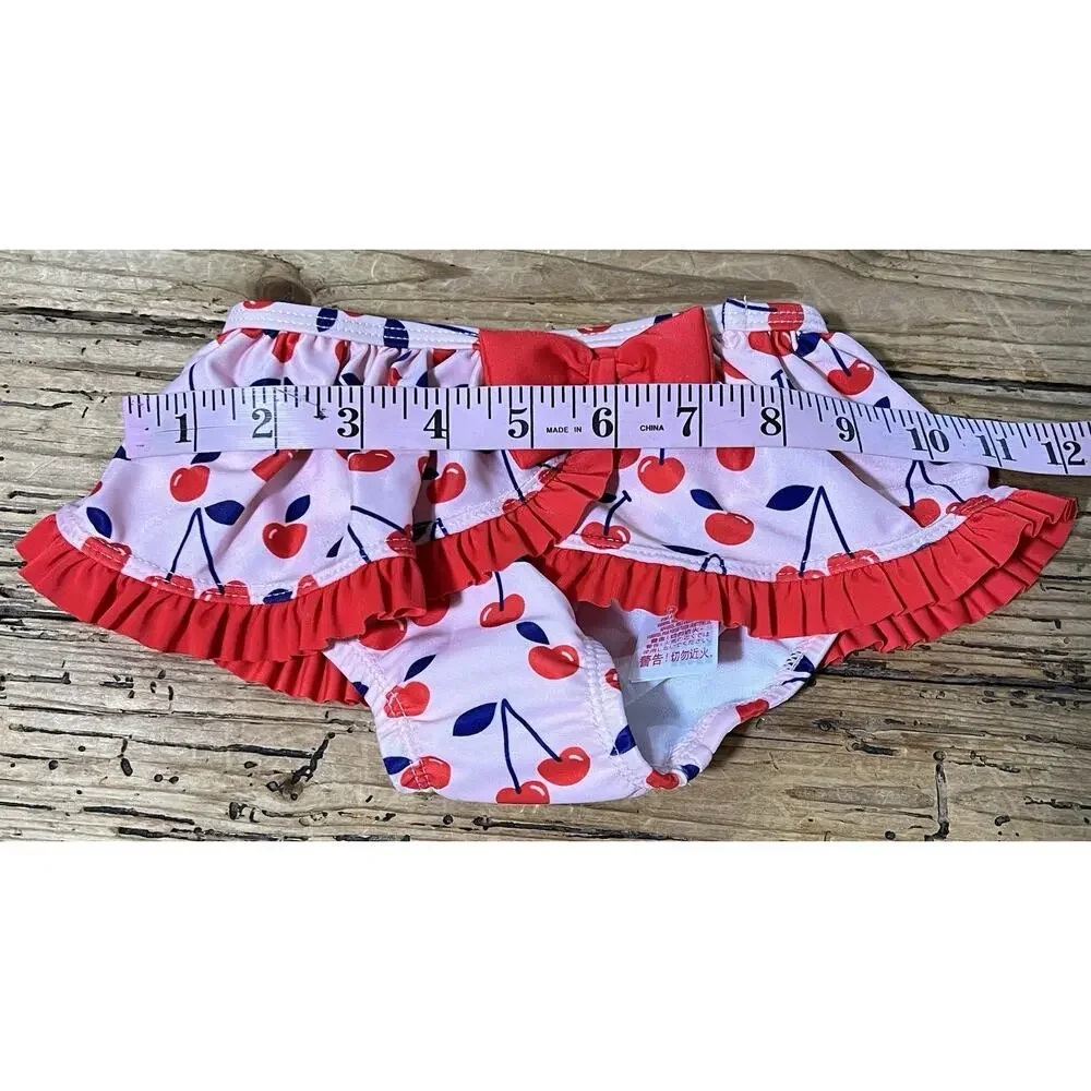 Disney Baby’s Size 18-24m Pink & Red Cherry Swimsuit NWT